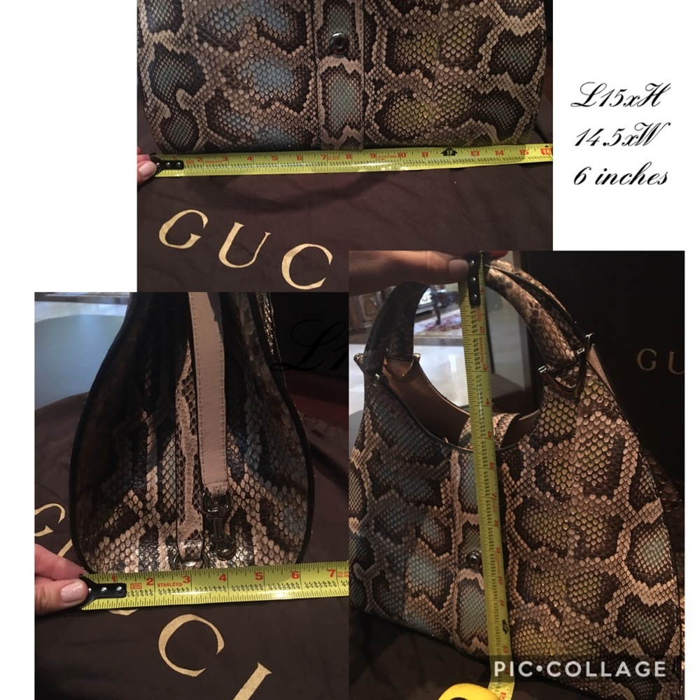 Gucci Python Stirrup Medium Top Handle Handbag - Picture 5 of 8